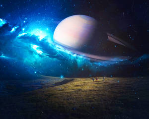 Abstract Futuristic Galaxy Space View Wallpaper