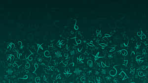 Abstract Glowing Glyphs Background Wallpaper