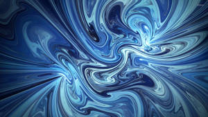 Abstract Liquid Blue Painting Wallpaper