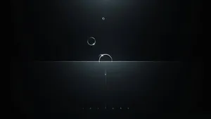 Abstract_ Minimalist_ Bubbles_ Dark_ Background_1920x1080 Wallpaper