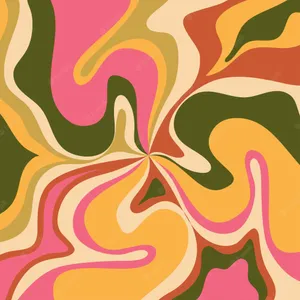 Abstract Pattern With Colorful Swirls Wallpaper