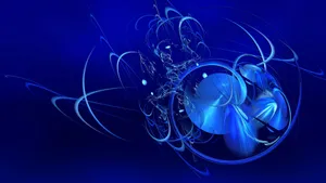 Abstract Patterns And Curves Blue Pc Wallpaper