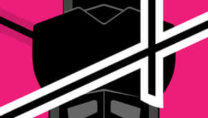 Abstract Pinkand Black Geometric Design Wallpaper