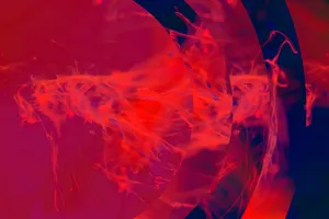 Abstract Red Color Smoke Wallpaper