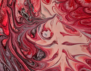 Abstract Red Fluid Painting Wallpaper