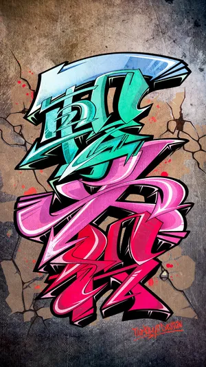 Abstract Sign Wall Graffiti Iphone Wallpaper
