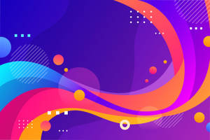 Abstract Vector Art In Vivid Purple Color Background Wallpaper