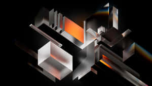 Abstract3 D Geometric Composition Wallpaper