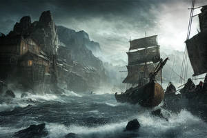 Ac Valhalla Pirate Ship Wallpaper