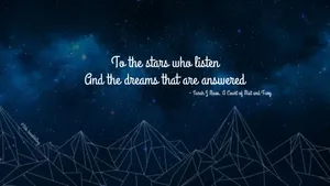 Acotar Quote Night Mountain And Sky Wallpaper