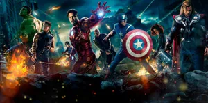 Action Marvel Avengers In New York Wallpaper