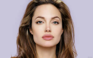 Actress Angelina Jolie Close-up Wallpaper