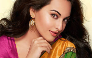 Actress Sonakshi Sinha Side Profile Wallpaper