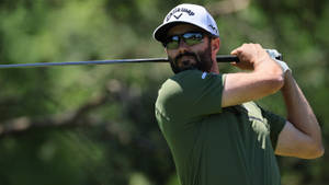 Adam Hadwin In-action During A Golf Tournament Wallpaper