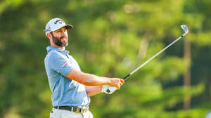 Adam Hadwin In Action During The Golf Tournament Wallpaper