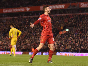 Adam Lallana Celebrating Victory Wallpaper