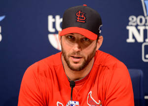 Adam Wainwright At Press Conference Wallpaper