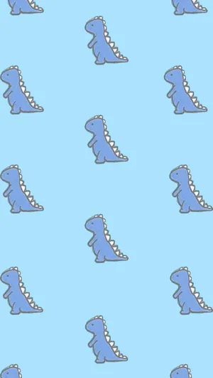 Add A Fun Twist To Your Phone With This Cute Dinosaur Iphone Wallpaper. Wallpaper