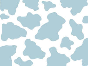 Add A Splash Of Blue To Your Home With The Blue Cow Print Wallpaper