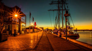 Adelaide Holdfast Shore Harbor Photograph Wallpaper