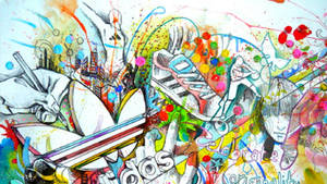 Adidas Colorful Graffiti Wallpaper