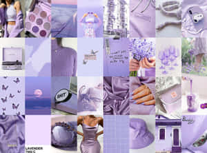 Admire The Beauty Of A Purple Aesthetic Collage Wallpaper