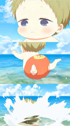 • Adorable Baby Anime Character Wallpaper
