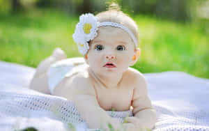 Adorable Baby Outdoor Portrait Wallpaper