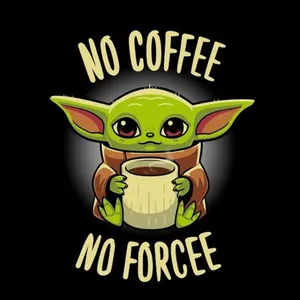 Adorable Baby Yoda Cartoon Wallpaper