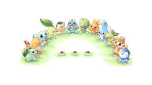 Adorable Chimchar And Other Pokemon Wallpaper