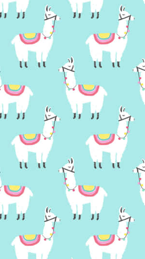 Adorable Cute Llama Wallpaper