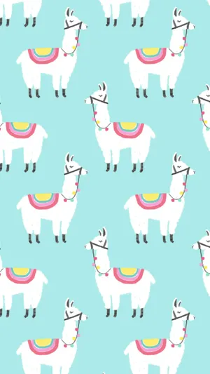 Adorable Cute Llama Wallpaper