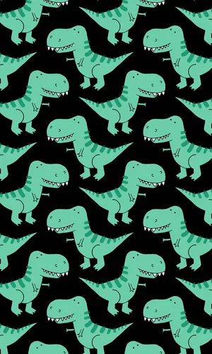 Adorable Dinosaur Pattern Wallpaper Wallpaper