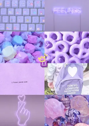 Adorable Lavander Keyboard Aesthetic Wallpaper