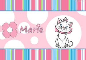 Adorable Marie Cat Lounging In Luxury Wallpaper