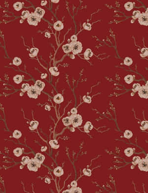 Adorable Maroon Hue Adding Vibrancy And Freshness To A Living Space Wallpaper