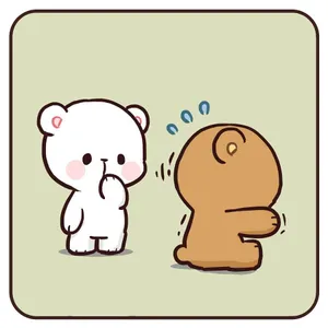 Adorable Milk And Mocha Bears Enjoying A Moment Of Love Wallpaper
