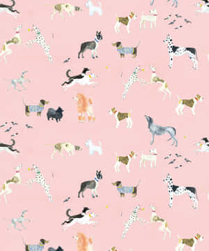 Adorable Pink Puppies! Wallpaper