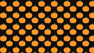 Adorable Pumpkin On A Scenic Fall Background Wallpaper