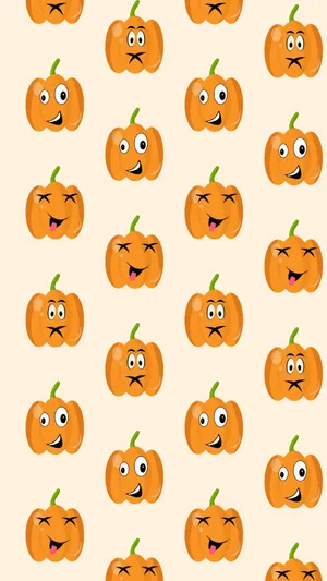 Adorable Pumpkin With Autumn Vibes Wallpaper