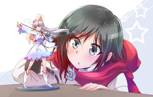 Adorable Ruby Rose In Rwby Fan Art Wallpaper