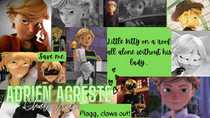 Adrien Agreste Collage Wallpaper