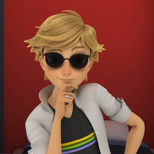 Adrien Agreste With Black Shades Wallpaper