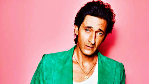 Adrien Brody Pink Background Wallpaper