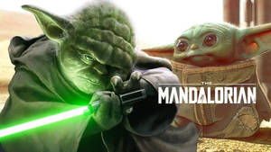 Adult And Baby Yoda Wallpaper