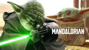 Adult And Baby Yoda Wallpaper