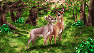 Adult Bambi And Faline Wallpaper