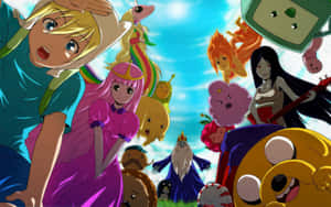 Adventure Time Characters Gathering Wallpaper