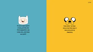 Adventure Time Finn And Jake Quotes Wallpaper