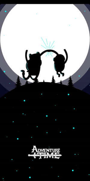 Adventure Time Finnand Jake Silhouette Wallpaper